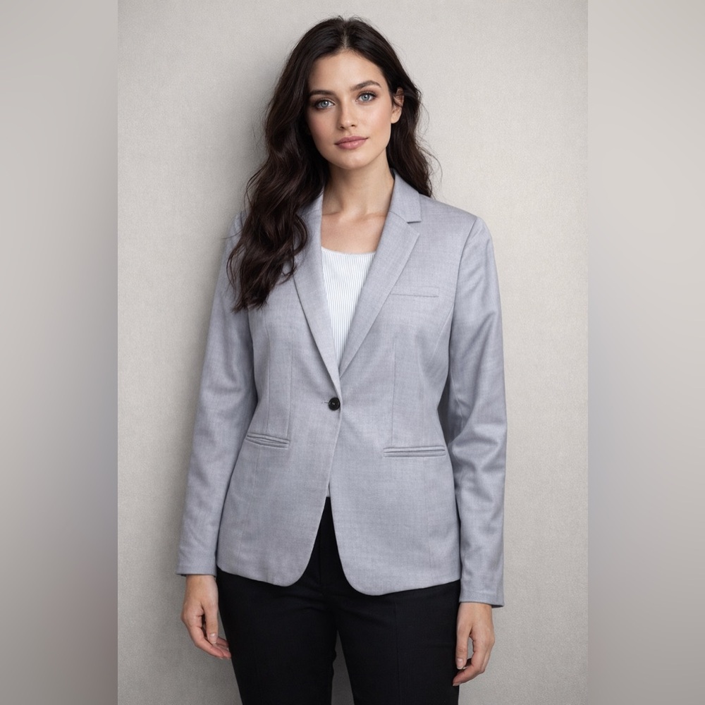 Banana Republic Long and Lean Blazer in Light Gray size 4